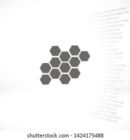 honeycombs vector icon 10 eps , Lorem ipsum Flat design