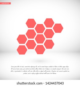 honeycombs vector icon 10 eps , Lorem ipsum Flat design