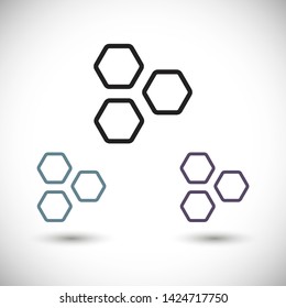 honeycombs vector icon 10 eps , Lorem ipsum Flat design
