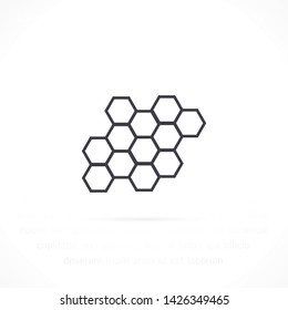 honeycombs vector icon 10 eps , Lorem ipsum Flat design