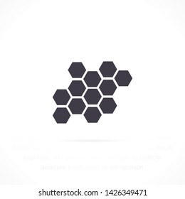 honeycombs vector icon 10 eps , Lorem ipsum Flat design