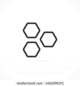 honeycombs vector icon 10 eps , Lorem ipsum Flat design