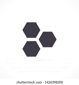 honeycombs vector icon 10 eps , Lorem ipsum Flat design