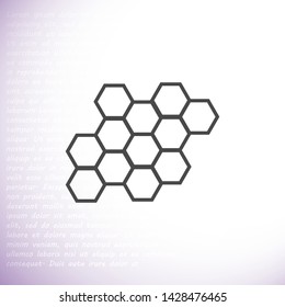 honeycombs vector icon 10 eps , Lorem ipsum Flat design