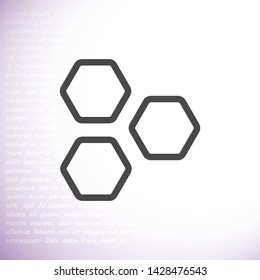 honeycombs vector icon 10 eps , Lorem ipsum Flat design