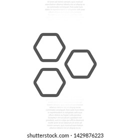 honeycombs vector icon 10 eps , Lorem ipsum Flat design