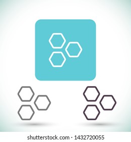 honeycombs vector icon 10 eps , Lorem ipsum Flat design
