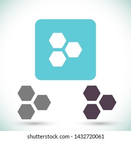 honeycombs vector icon 10 eps , Lorem ipsum Flat design