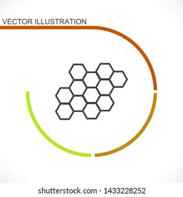 honeycombs vector icon 10 eps , Lorem ipsum Flat design