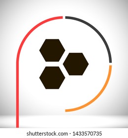 honeycombs vector icon 10 eps , Lorem ipsum Flat design