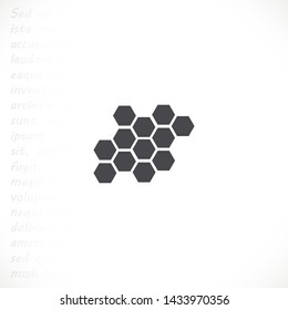 honeycombs vector icon 10 eps , Lorem ipsum Flat design