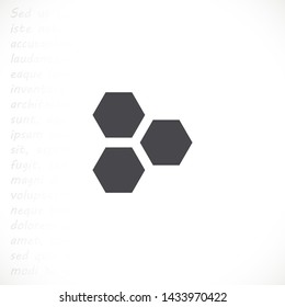 honeycombs vector icon 10 eps , Lorem ipsum Flat design