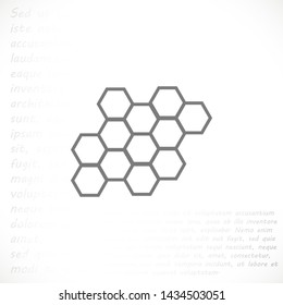 honeycombs vector icon 10 eps , Lorem ipsum Flat design