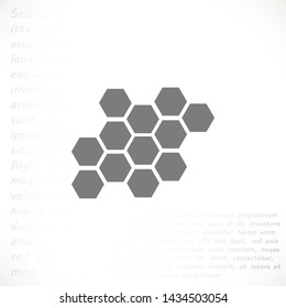 honeycombs vector icon 10 eps , Lorem ipsum Flat design