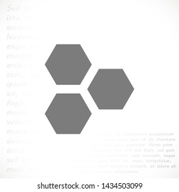 honeycombs vector icon 10 eps , Lorem ipsum Flat design