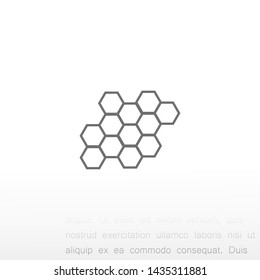 honeycombs vector icon 10 eps , Lorem ipsum Flat design