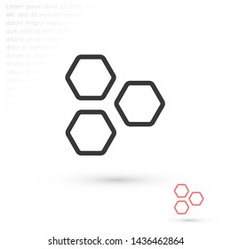 honeycombs vector icon 10 eps , Lorem ipsum Flat design