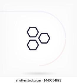 honeycombs vector icon 10 eps , Lorem ipsum Flat design