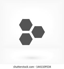 honeycombs vector icon 10 eps , Lorem ipsum Flat design