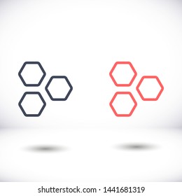 honeycombs vector icon 10 eps , Lorem ipsum Flat design