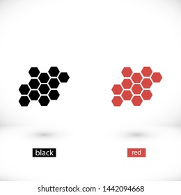 honeycombs vector icon 10 eps , Lorem ipsum Flat design