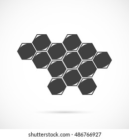 Honeycombs vector icon