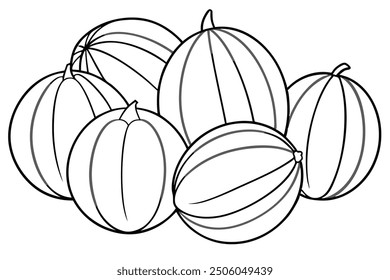 Honeydew line art vibrant fruit inspired creative design exploration