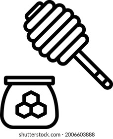 Honeydipper Linear Vector Icon Design
