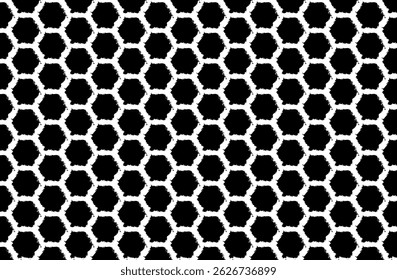 textura de grade de favos de mel e vetor de padrão sem costura de tecido de favos de mel. Textura de célula hexagonal. papel de parede, ilustrações de impressão e outros projetos.