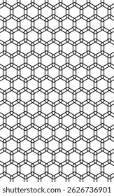 textura de grade de favos de mel e vetor de padrão sem costura de tecido de favos de mel. Textura de célula hexagonal. papel de parede, ilustrações de impressão e outros projetos.