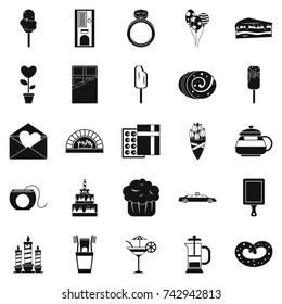 Honeyed icons set. Simple set of 25 honeyed vector icons for web isolated on white background
