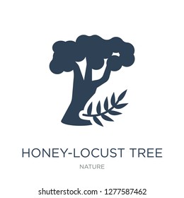 honey-locust tree icon vector on white background, honey-locust tree trendy filled icons from Nature collection, honey-locust tree vector illustration