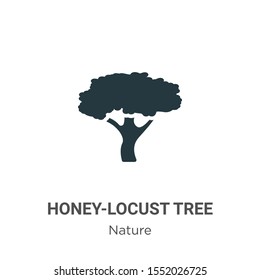 Honey-locust tree vector icon on white background. Flat vector honey-locust tree icon symbol sign from modern nature collection for mobile concept and web apps design.