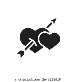 Ilustração do vetor do ícone preenchido do cupido da lua de mel