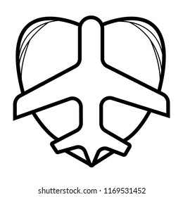 Honeymoon icon vector