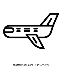 Honeymoon plane icon. Outline honeymoon plane vector icon for web design isolated on white background