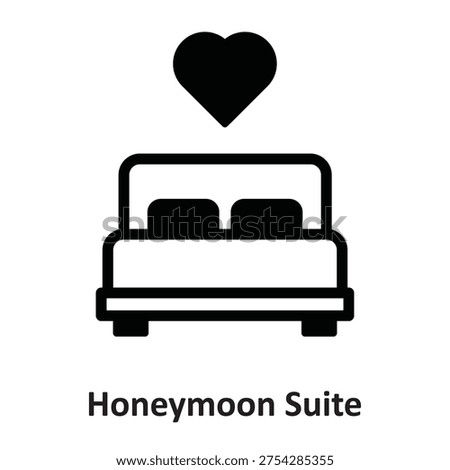  Honeymoon Suite Vector Icon which can easily modify or edit

