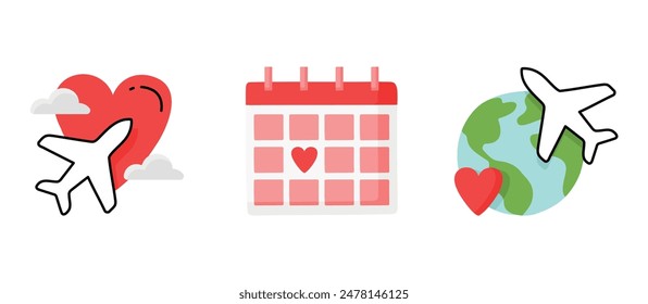 Honeymoon trip in cute style