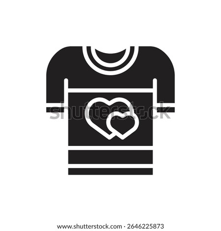 Honeymoon T-Shirt Filled Icon Vector Illustration