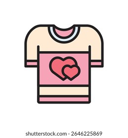 Honeymoon T-Shirt Icon Vector Illustration