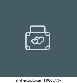 Honeymoon vector icon. Honeymoon concept stroke symbol design. Thin graphic elements vector illustration, outline pattern for your web site design, logo, UI. EPS 10.