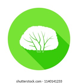 honeysuckle tree icon in Flat long shadow style on white background