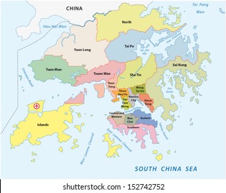 hong kong administrative map
