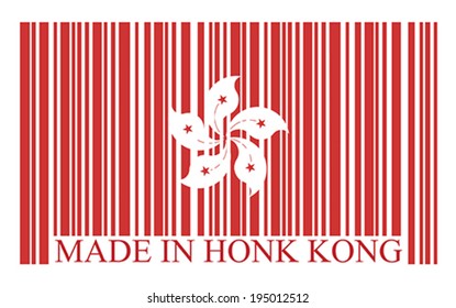 Hong Kong barcode flag, vector