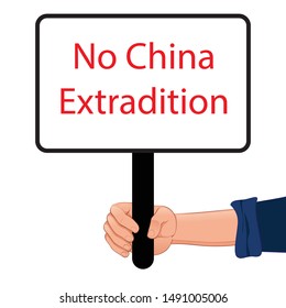 Hong Kong and China concept, no China extradition.