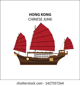 Hong Kong Chinese Junk Ship