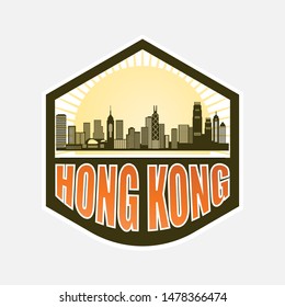 Hong Kong city in vector illustration. can be used for backgrounds, web templates, banners, landing pages.