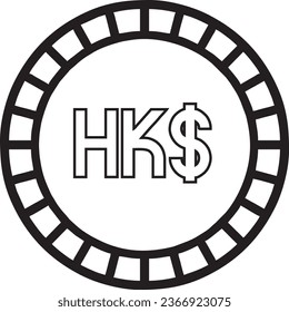  Hong Kong currency  lack sign vector quality files 