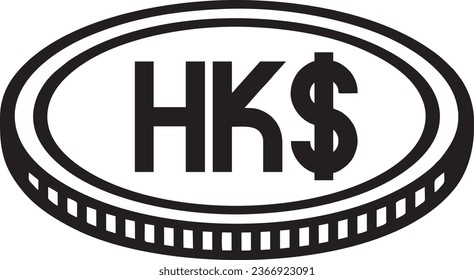  Hong Kong currency  lack sign vector quality files 