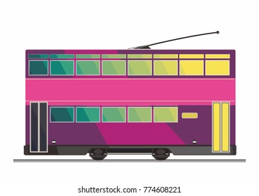 "Hong Kong Ding Ding" A classic and unique style of double-deck tram.